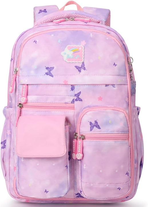 BYXEPA Girls Backpack, 43 x35 x17cm School Backpacks for Girls, Cute Book Bag with Compartments for Girl Kid Students Elementary School