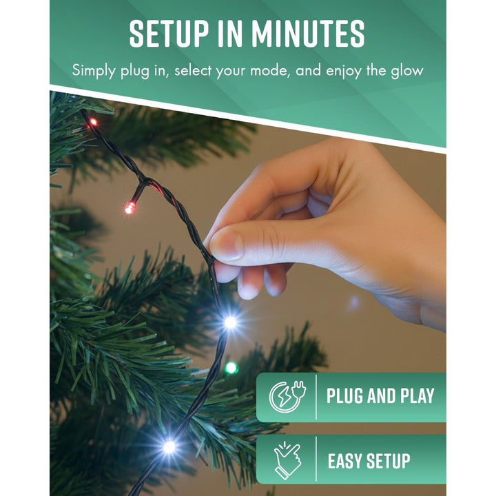 GloBrite 100–1000 LED Fairy Lights – 8 Modes Waterproof Outdoor Christmas Lights