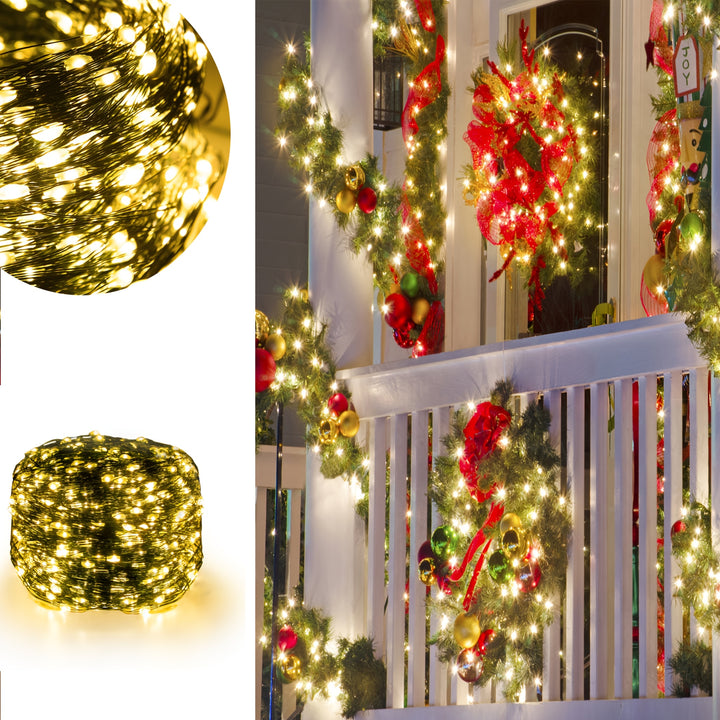 100m/200m Copper Wire Fairy Lights – Warm White LED with Remote & 8 Modes