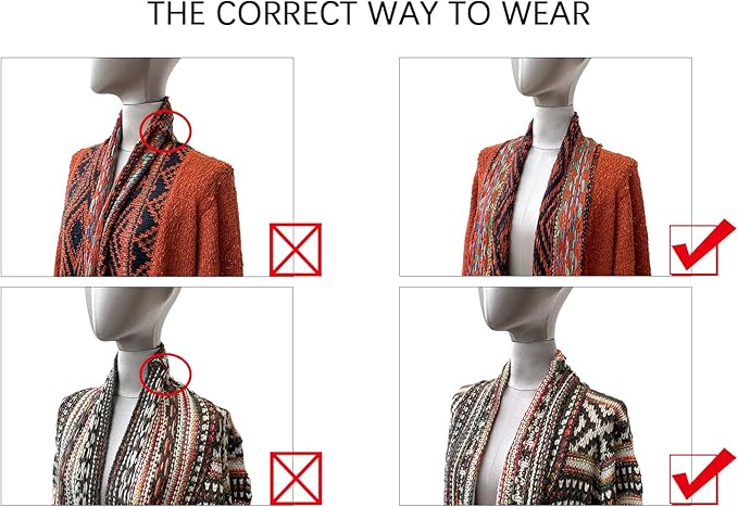 CGYY Women's Long Sleeve Open Front Cardigan Sweaters Boho Tassel Cardigan Aztec Tribal Stripe Fringe Cardigan