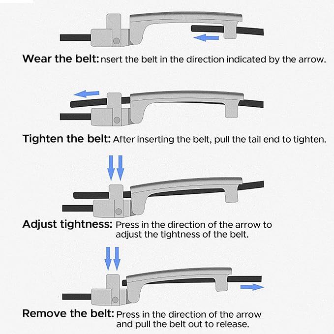 FEFLO Men's Ratchet Belt with Automatic Buckle, No Hole Adjustable Belt for Suits and Jeans