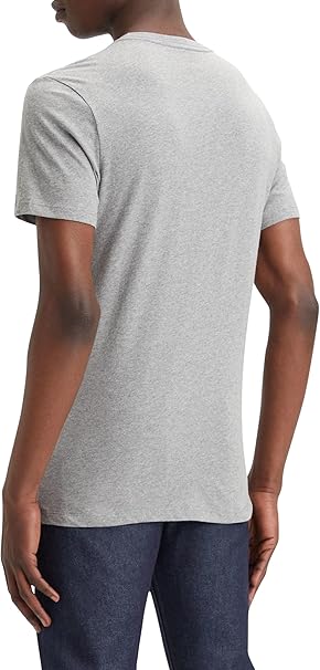 Levi's Men's Slim 2-pack Crewneck Tee, White/ Med Heather Grey, XS