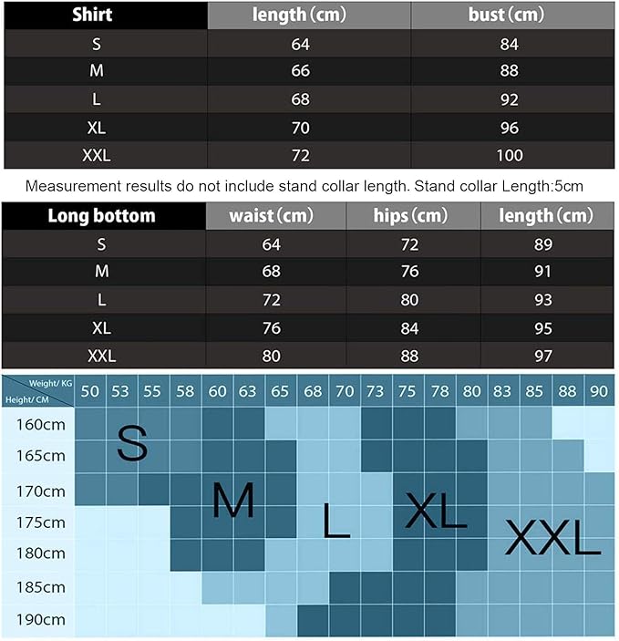 Mens Thermal Underwear Set Stand Collar Tops and Wicking Long Johns Winter Warm Base Layer for Skiing, Grey, M