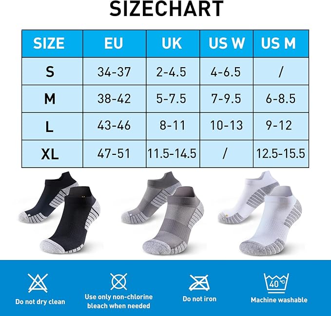 HUEGLO 3 Pairs Neuropathy Compression Socks For Women Men Neuro Sock Ankle Trainer Running Sports Socks Non slip Plantar Fasciitis Support black, M