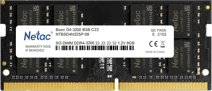 Netac Basic OS DDR4-3200 8GB C22 SO-DIMM 260-Pin