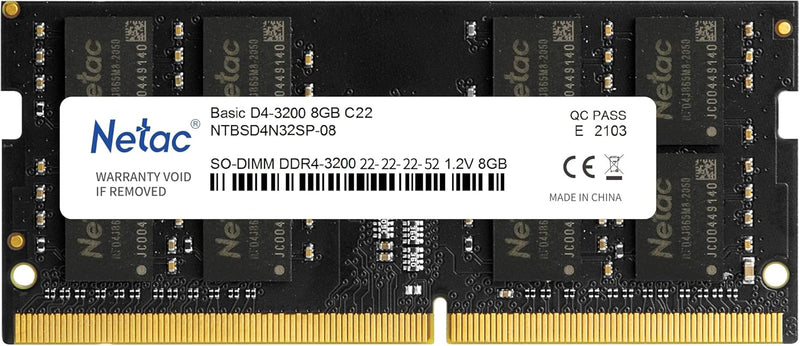 Netac Basic OS DDR4-3200 8GB C22 SO-DIMM 260-Pin