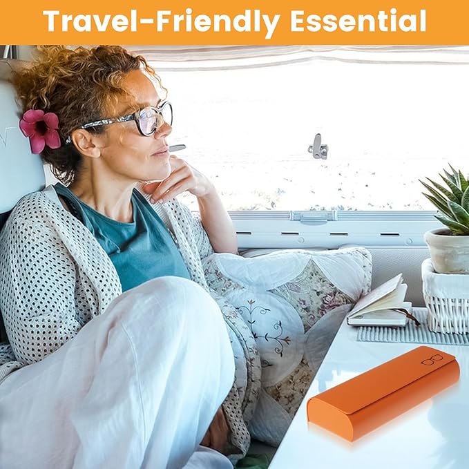 KATIMI 4PCS Glasses Case Hard Shell PU Leather Women Men, Magnetic Hard Glasses Case with 4 Cleaning Cloth for Sunglasses Storage, Portable Hardshell Eyeglasses Case (4 Colours)