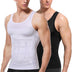 SLIMBELLE Men's Body Shaper Vest Slimming Vest Elastic Shapewear Compression Shirt for Men Slim Tummy Control Waist Trainer Shaper Tank Top, BlackWhite, L