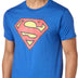 DC Comics Men's Superman Classic Logo T-Shirt, Royal, Large