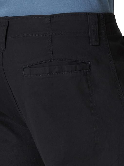 Wrangler Authentics Men's Relaxed Fit Stretch Cargo Pant Casual, Black, 42W x 30L