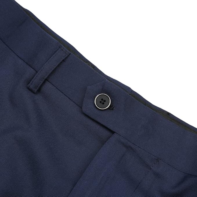 YOUTHUP Mens Suits Slim Fit 3 Piece Suit Shawl Lapel Wedding Dinner Tuxedo 1 Button Blazer Pants Vest, Dark Blue, S