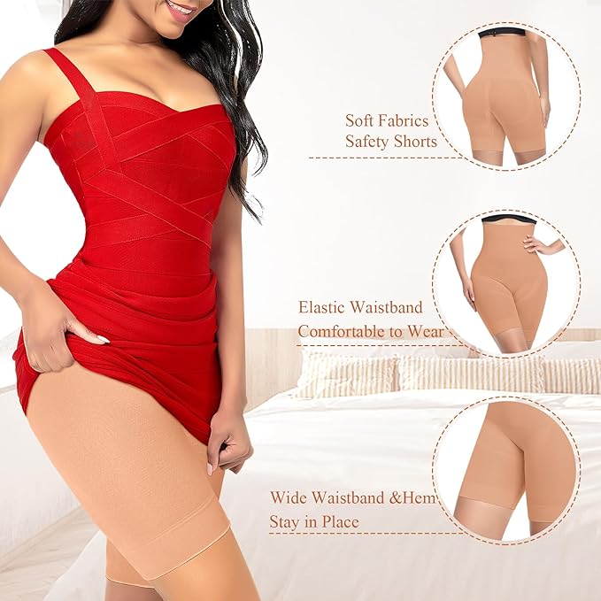 Werkiss Shapewear for Women Tummy Control Knickers High Waisted Body Shaper Shapewear Shorts Shaping Underwear Slimming Pants Under Dresses(Brown, 2XL)