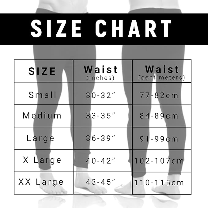 ---BUY ONE GET ONE FREE--- Heatwave® Pack of 2 Men's Thermal Trousers Long Johns, Grey, M