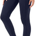 JOYSPELS Women's High Waisted Gym Leggings - Yoga Pants Womens Workout Running Sports Leggings with Pockets - NavyBlue - M