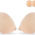 Niidor Adhesive Bra Strapless Sticky Invisible Push Up Fabric Bra Nipple Covers for Backless Dress, Nude, D