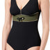 HAUTE PRESSION Women's T8005 CO3 One Piece Swimsuit, Noir et kaki,