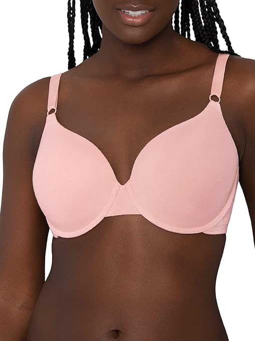 Fruit of the Loom Women's T-Shirt Bra, Blushing Rose/White/Grey Heather, 36D (Pack of 3)