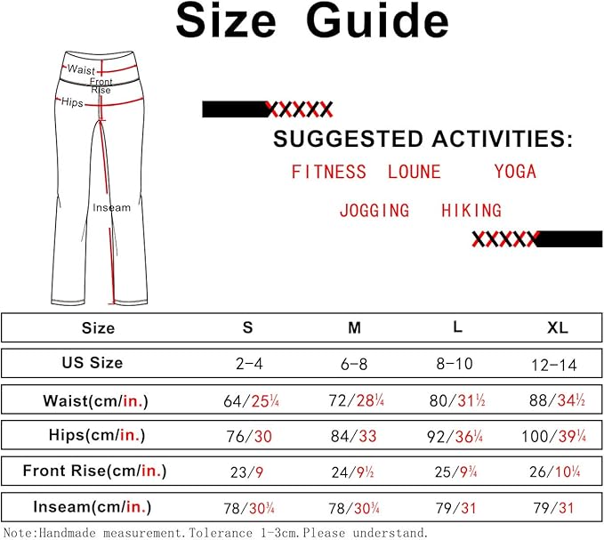 icyzone Bootcut Yoga Pants for Women - Tummy Control Workout Sports Trousers Exercise Running Pants (L, Black)