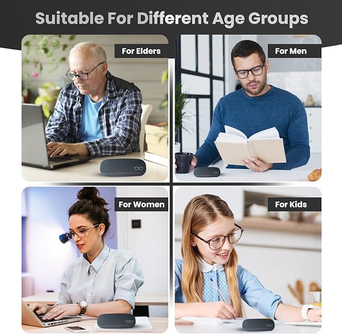 R&B Sports & Leisure Black Glasses Case - Hard Shell Sunglasses Case for Women, Men & Kids