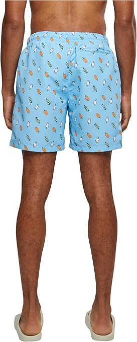 Urban Classics Men's Pattern swim Shorts Badeshorts, Blue (Lightblue/Ice 02060), 5XL