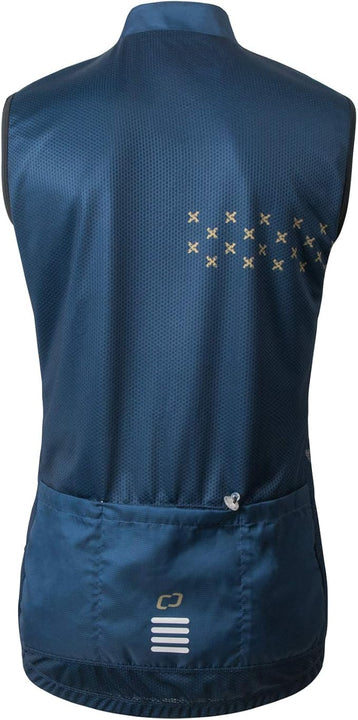 CATENA Men's Windproof Cycling Vest Breathable Lightweight Gilet Sleeveless Biking Jacket for Riding, Running Outdoor Sports (S, Navy)