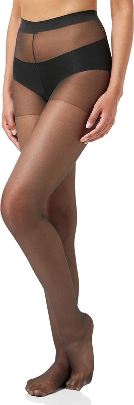 CHARNOS Women's 10 Denier Run Resist Tights, Black (Barely Black 103), M UK