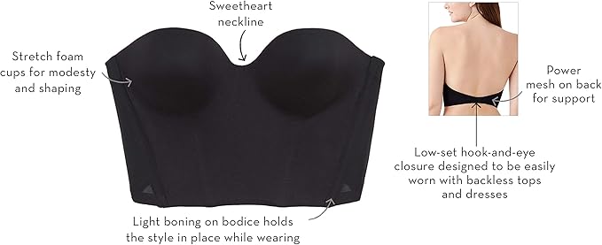 b.tempt'd Women's Future Foundation Backless Strapless Bra, Opaque, Au Natural, 34D