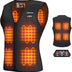 KEMIMOTO Women's Heated Vest, Rechargeable Heated Vest 3 Stalls Adjustable Temperature Warm Jacket, Electric Heated Gilet 8 Heating Zones, Outdoor Motorcycles Activities(Battery Pack Not Included)