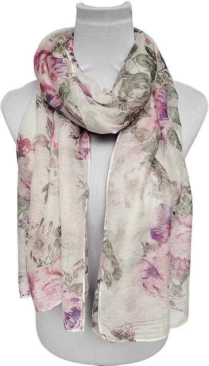 FAIRYGATE Scarf Gifts for Women Flower Scarf Scarfs for Women Ladies Lightweight Fashion Animal Print Soft Women's Scarves & Wraps 4026