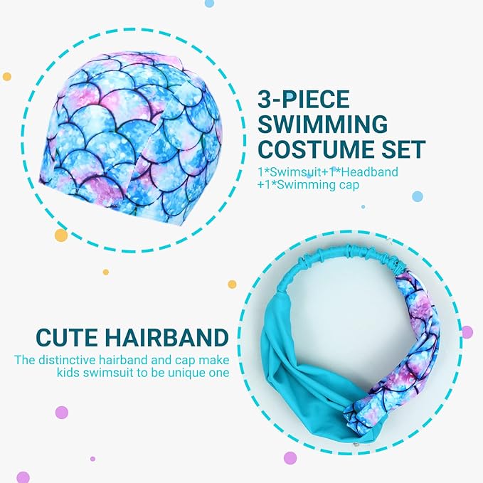 Vine Girls Swimsuit One Piece Swimwear Long Sleeve