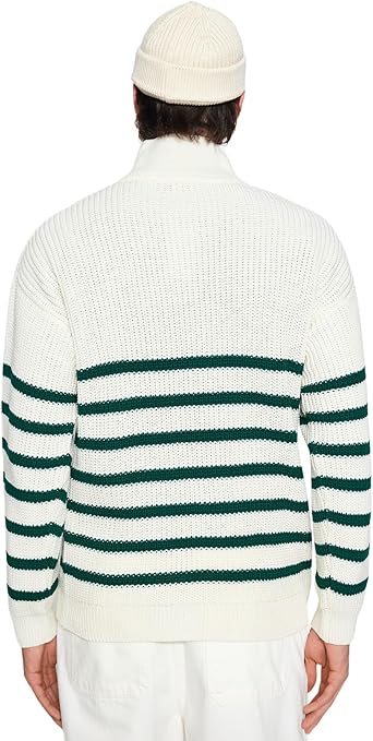 Trendyol Man Basics Regular fit Basic High Neck Knitwear Sweater,Green,M