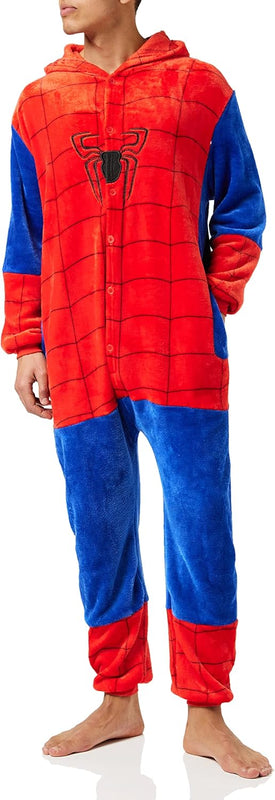 Everglamour SPIDER MAN ONESIE BODYSUIT LARGE,Red and Blue