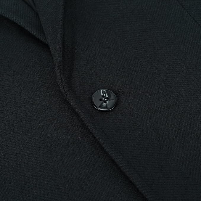 Allthemen Men's Blazer Regular Fit 2 Buttons Suit Jacket Casual Sports Coats for Business Wedding Black XL