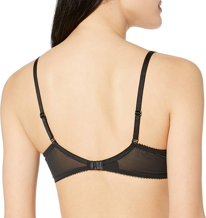 Gossard Women's Superboost Lace Padded Plunge Bra, Opaque, Black (Black), 30G