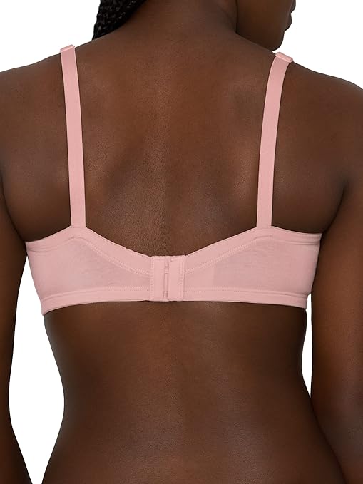 Fruit of the Loom Women's T-Shirt Bra, Blushing Rose/White/Grey Heather, 36D (Pack of 3)