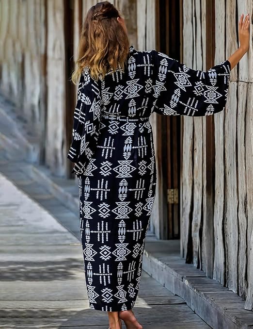 Bsubseach Women's Sexy Fashion Loose Bikini Swimwear Cover Up Long Kimono Cardigan