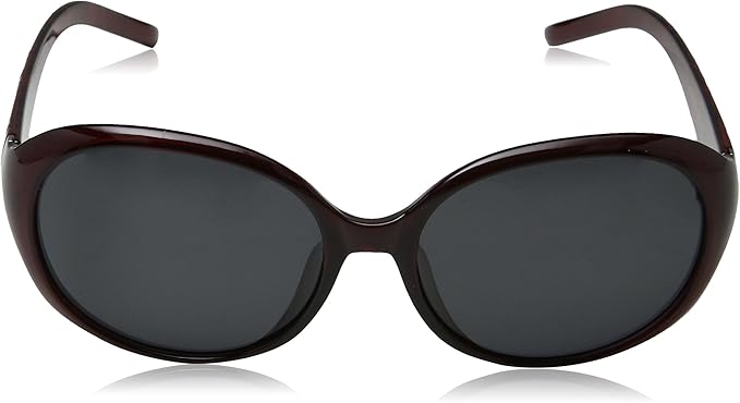 Eyelevel Women's JOCELYN JOCELYN Oversized Polarized Sunglasses 60, Burgundy/Grey Polarized