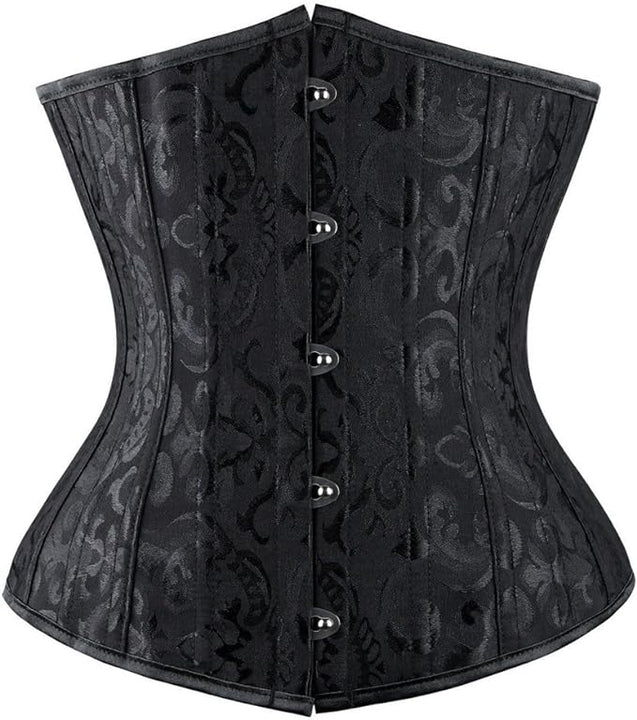 Everbellus Women Waist Trainer Cincher Corset with 24 Spiral Steel Bone Black 2X-Large
