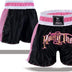 Islero Ladies Pink Muay Thai Fight Shorts MMA Kick Boxing Grappling Martial Arts Gear UFC (Large)
