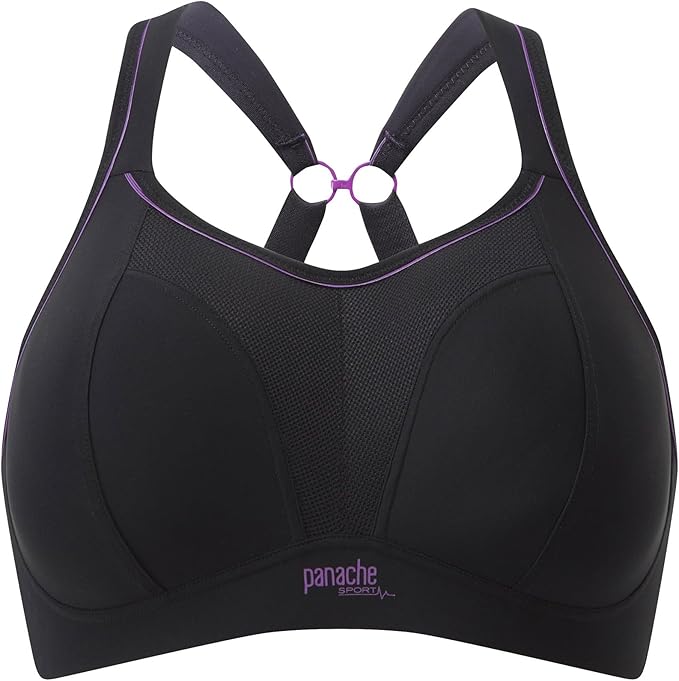Panache Women's Non-Wired Sports Bra, Black, 34G