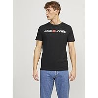 JACK & JONES Mens Corp Logo 2 Pack T-Shirt White XL