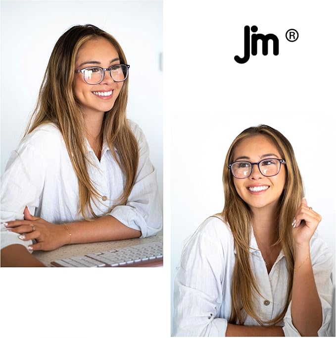 JM 4 Pack Square Reading Glasses, Spring Hinge Readers for Men Women, Mxied Color +2.5