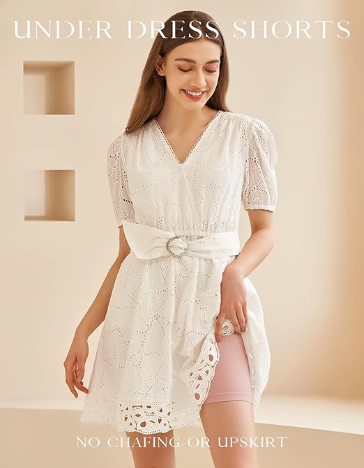 SIMIYA 4 Pack Womens Boxer Shorts Seamless Chub Rub Shorts Stretchy Anti Chafing Underwear for Under Dresses(Black+White+Nude+Pink,3XL)