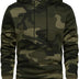 MANLUODANNI Men's Pullover Fleece Sweatshirt Camouflage Hoodies Army Green L