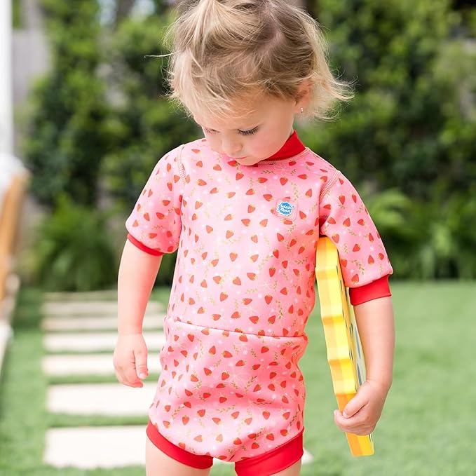 Splash about Baby Happy Wetsuit Toddler Swim Nappy, Strawberry Field, 6-14 Months