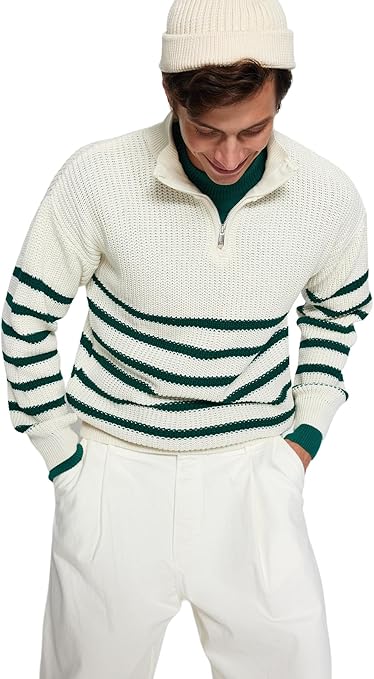 Trendyol Man Basics Regular fit Basic High Neck Knitwear Sweater,Green,M