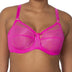Smart & Sexy Women's Full Coverage Unlined Underwire, Lace & Mesh See, Plus Size Lingerie Inspired Retro Bra, Medium Pink, 38G