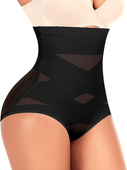 Werkiss Shapewear for Women Tummy Control Knickers Shaping Underwear(#Z Black-cross briefs-13s, M)