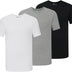 New Balance Men's Cotton Performance Crew Neck Tee T-Shirt, Black/White/Heather Grey, Medium
