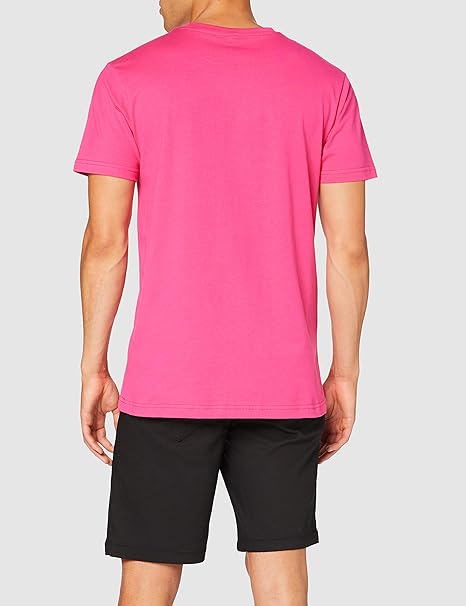 Build Your Brand Men's T-Shirt Round Neck, Hibiskus Pink, XXL